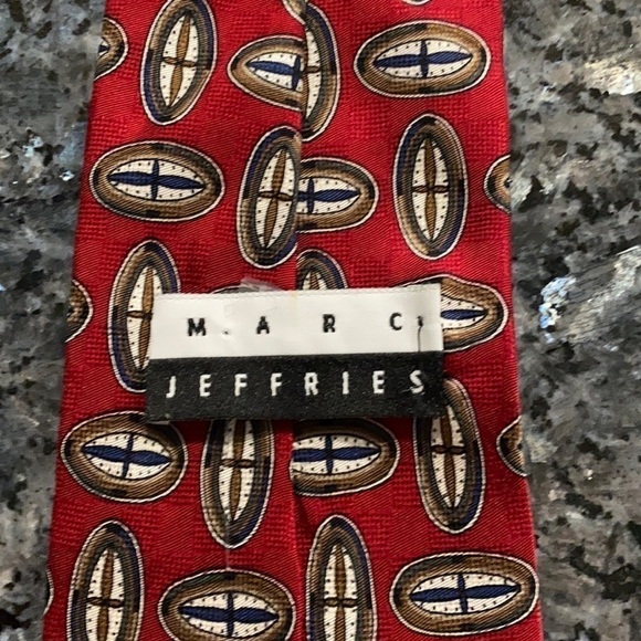 MARK Jeffries 100% silk hand sewn, print Tie - Picture 2 of 8